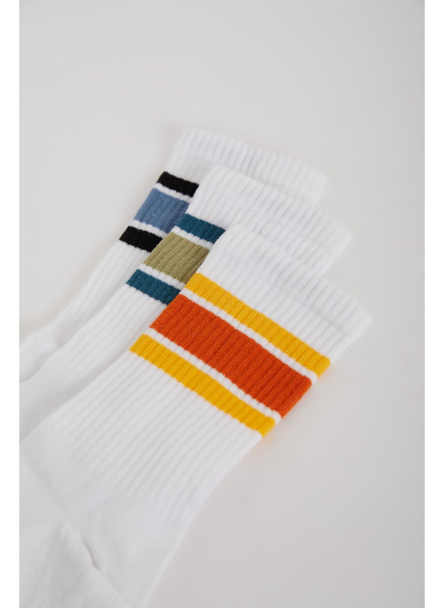 Man Man Comfortable Elastic 3 Piece Cotton Long Socks
