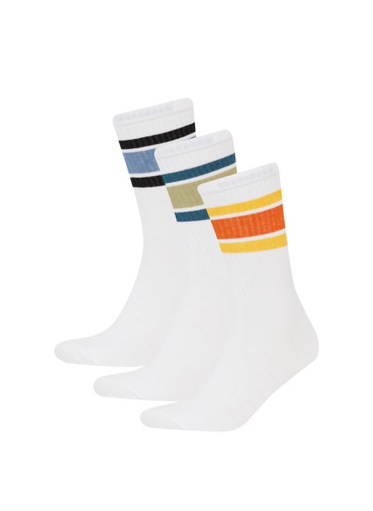 Man Man Comfortable Elastic 3 Piece Cotton Long Socks