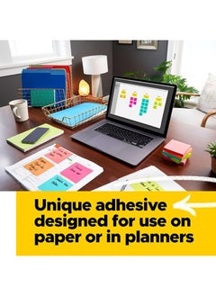 Post It Post-it Notes Neon Colors 654-5PK3 x 3 in (76 x 76 mm), 5 pads/pack | Assorted Colors | Sticky Notes | For Note Taking, To Do Lists and Reminders | Clean Removal | Recyclable | 100 sheets/pad  - Image 3