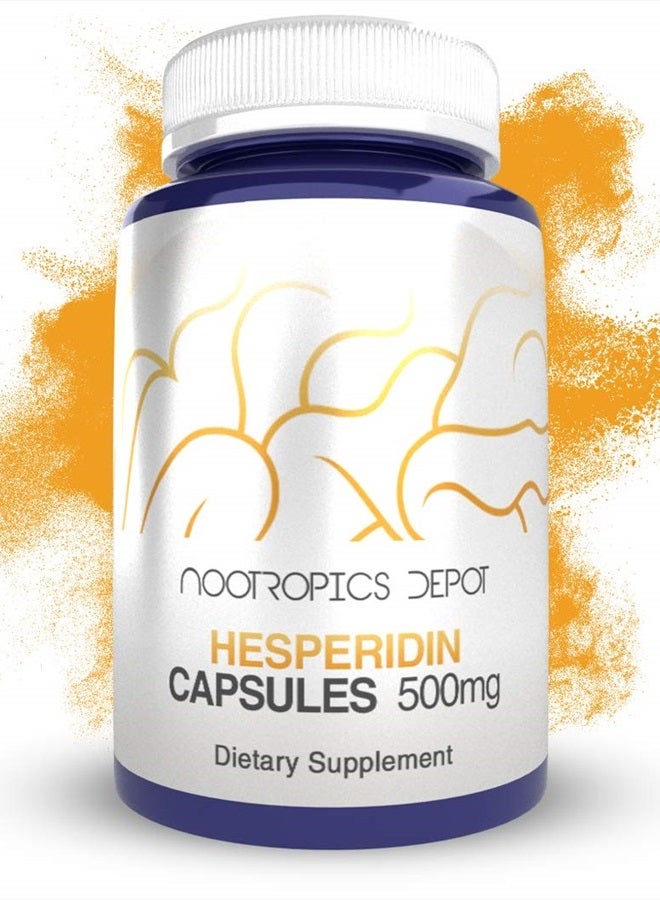 Nootropics Depot Hesperidin Capsules | 500mg | 60 Count | 90% Extract | Citrus aurantium | Supports Metabolic Function + Cardiovascular Health - Image 1