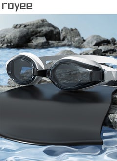 Royee Adult Anti Fog Goggles+Silicone Swim Cap Fit for Man and woman  - Image 2