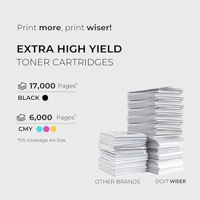 خراطيش حبر متوافقة للطابعة بديل لـ ريكو MP C307 MP C306 MP C406 MP C407 - 842091 842092 842093 842094 (أسود، أزرق، أرجواني، أصفر، 4 عبوات) عالية الإنتاجية - Image 3