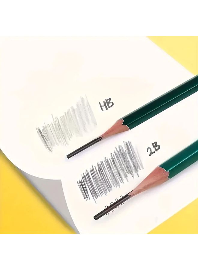 10pcs HB Recycled Wood Pencils Darkening Sharpened Writing Drawing Pencils For School Art Office Sketching Note Taking Exams Student Professional Stationery Supplies Hexagonal Classic Design Durable Construction - Image 3