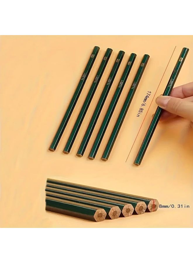 10pcs HB Recycled Wood Pencils Darkening Sharpened Writing Drawing Pencils For School Art Office Sketching Note Taking Exams Student Professional Stationery Supplies Hexagonal Classic Design Durable Construction - Image 2