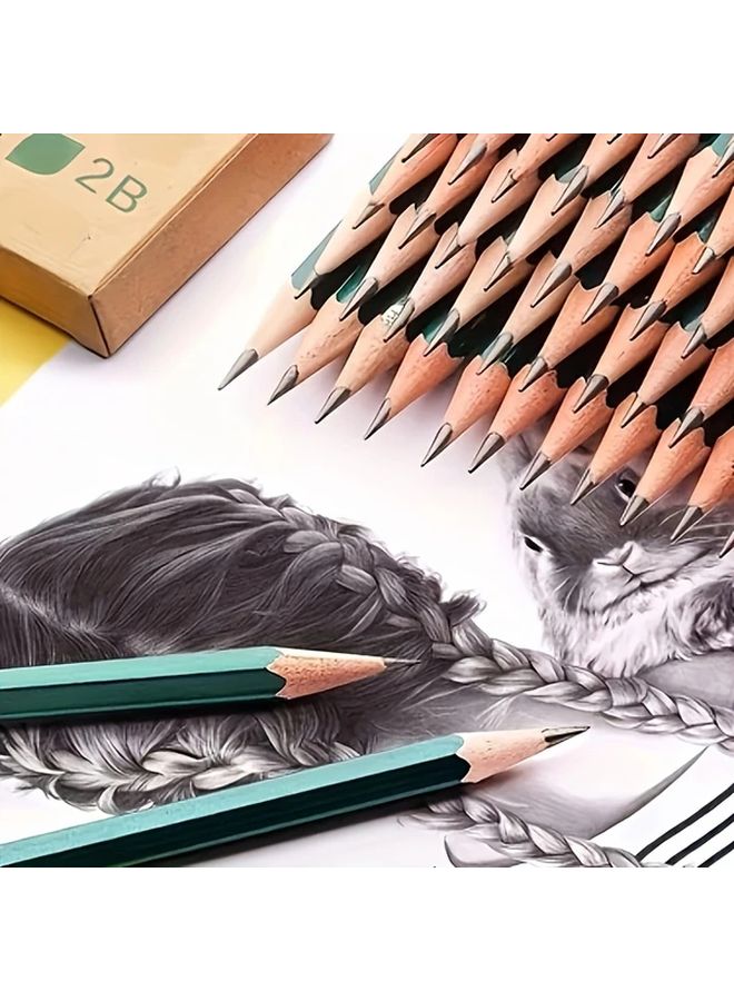 10pcs HB Recycled Wood Pencils Darkening Sharpened Writing Drawing Pencils For School Art Office Sketching Note Taking Exams Student Professional Stationery Supplies Hexagonal Classic Design Durable Construction - Image 1