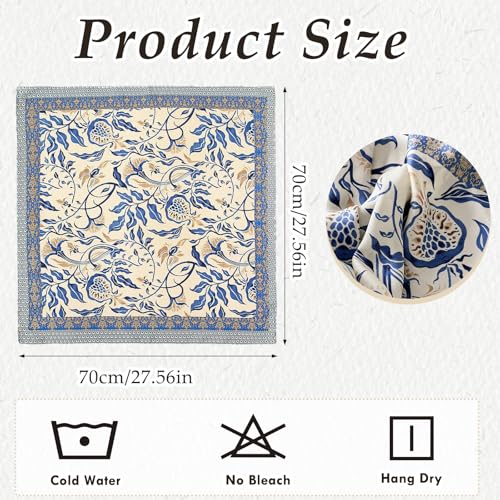 CoolShef Head Scarf for Women Stylish | 27.5" Like Satin Silk Scarf | Printed Square Scarves for Women and Girls | Hair Wrapping, Bandana, Neck & Head Accessories - Image 2