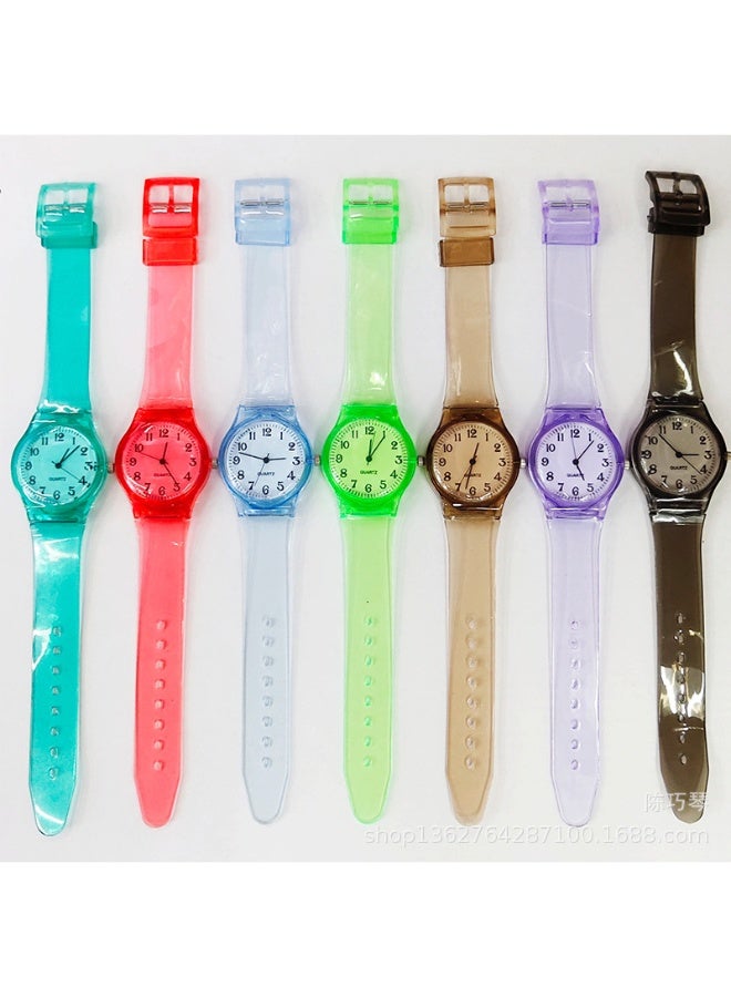 1 علبة ساعات للأطفال للبنات حزام سيليكون - Image 1