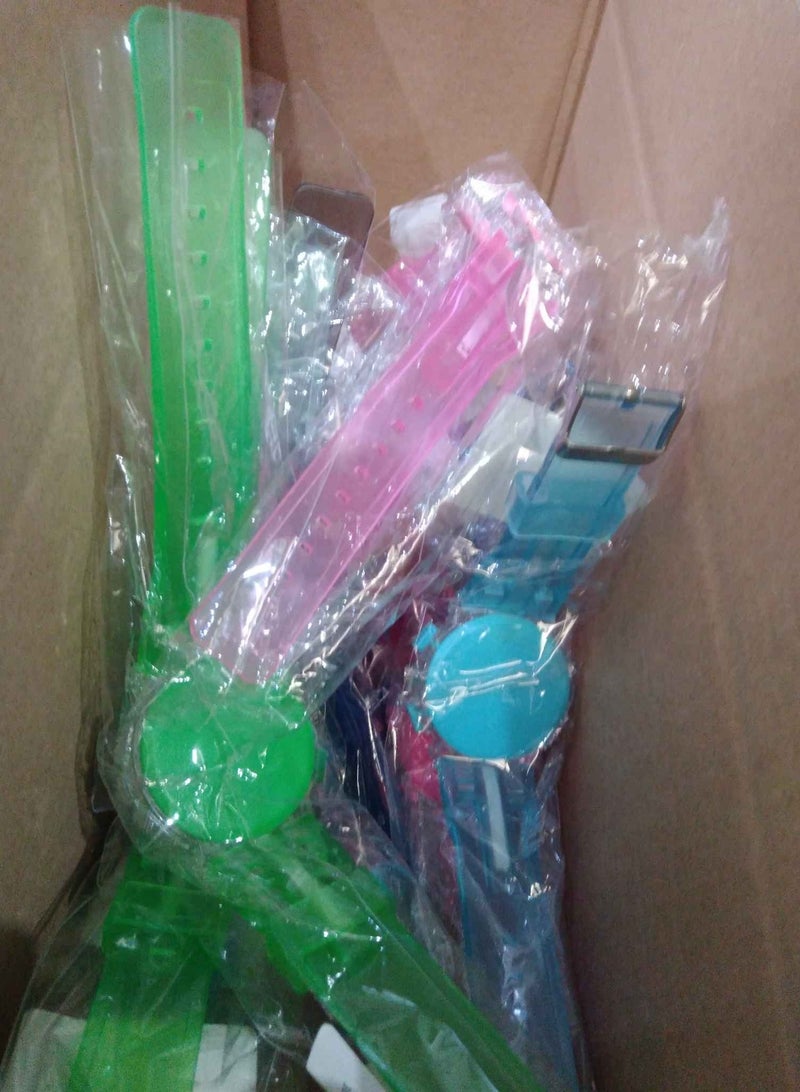 1 علبة ساعات للأطفال للبنات حزام سيليكون - Image 2