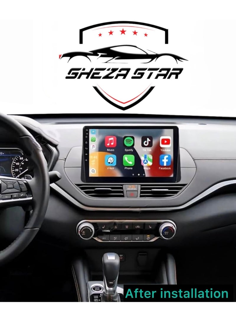 SHEZA STAR Android Car Stereo for Nissan Altima 2019-2023 4GB RAM 64GB ROM Support Carplay, M-Link Wi-Fi BT, Radio GPS, 10 Inch IPS.QLED, Fast interface, Touch Screen with 360D Camera Included  - Image 2
