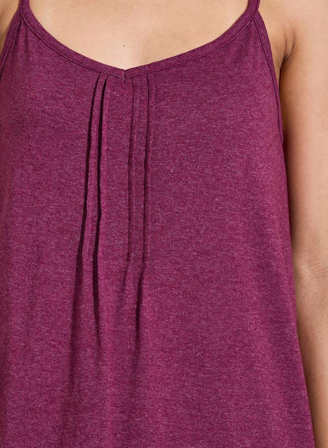 Styli PACK OF 2 - CHERRY AOP & SOLID PINTUCK DETAIL SLIPDRESS - KNEE - Image 4