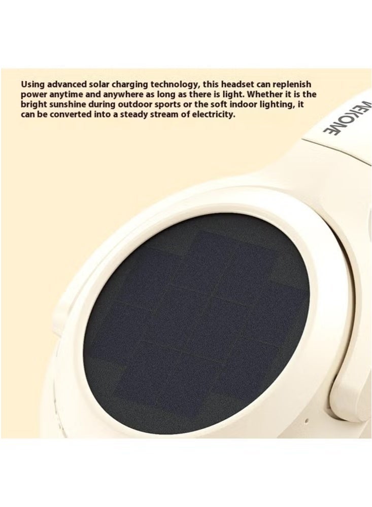 ويكومي سماعات رأس لاسلكية تعمل بالطاقة الشمسية Vukey Beluga M1 – بلوتوث 5.3، محركات 40 مم، تصميم قابل للطي - Image 3