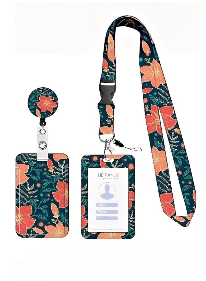 مجموعتان من حامل بطاقة الهوية مع حزام حامل بطاقة الهوية حامل بطاقة الهوية للمفاتيح تذاكر الحافلة اللوازم المدرسية حامل بطاقة مع قفل لوبستر دوار للنساء المعلمات والممرضات والأطباء والطلاب - Image 3