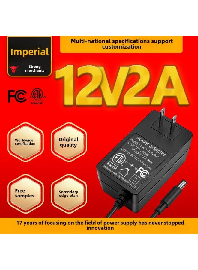 DC12v Power Supply Small Household Appliances Side Plug Power Adapter In The United States, And Britain 12v2a/3a/4a/5a/6a Power Supply-Color:12v6a/72w-Specifications:Medium Type-c - Image 1