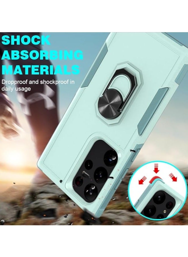 عام الغطاء مخصص لهواتف Samsung Galaxy S23 FE/S23 Ultra/S23 Plus/S23، والغطاء الثقيل المضاد للصدمات بالكامل والمزود بحلقة معدنية متينة متوافق مع هواتف سلسلة Samsung Galaxy S23. - Image 4