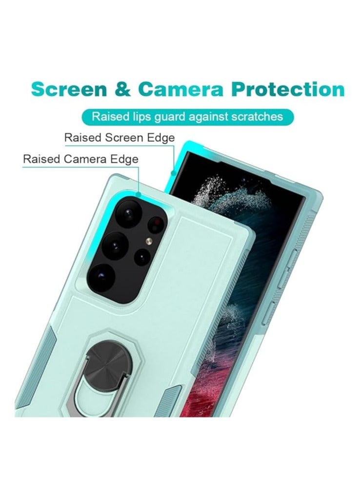 عام الغطاء مخصص لهواتف Samsung Galaxy S23 FE/S23 Ultra/S23 Plus/S23، والغطاء الثقيل المضاد للصدمات بالكامل والمزود بحلقة معدنية متينة متوافق مع هواتف سلسلة Samsung Galaxy S23. - Image 5