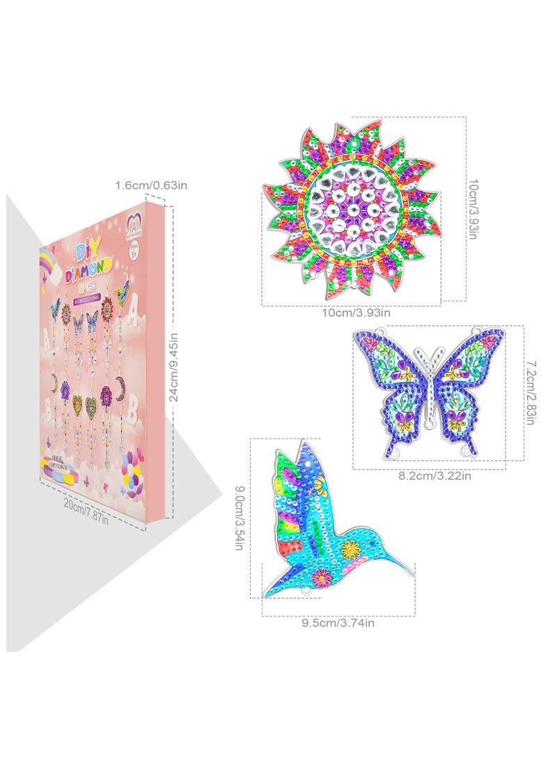 general Diamond Painting Sun catchers Double Sided Design Diamond Art Kits Window Hanging Diamond Painting Ornaments DIY Diamond Art For Adults, Teens, Kids, Boys And Girls (3P001) - Image 2