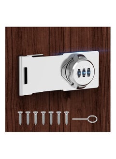 Y&D Household Cabinet Password Locks, Door Combination Lock,Door Lock Clasp w/Screws for Cabinet, Privacy can use Cabinet,Mailbox,Pet Doors,Office File Lock(Silver)  - Image 1