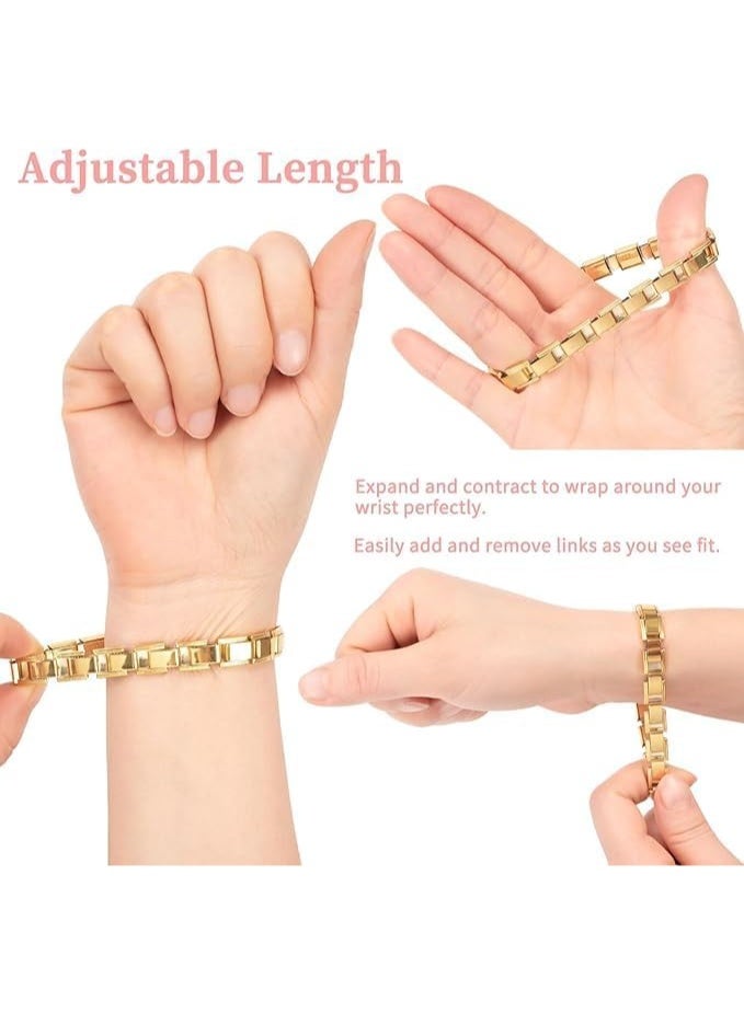 فيروز جوليري سوار إيطالي مطاطي من ستانلس ستيل المقاوم للصدأ  أساور مرنة قابلة للتمدد ومتغيرة بتصميم كلاسيكي، للجنسين . من فيروز جوليري . - Image 2