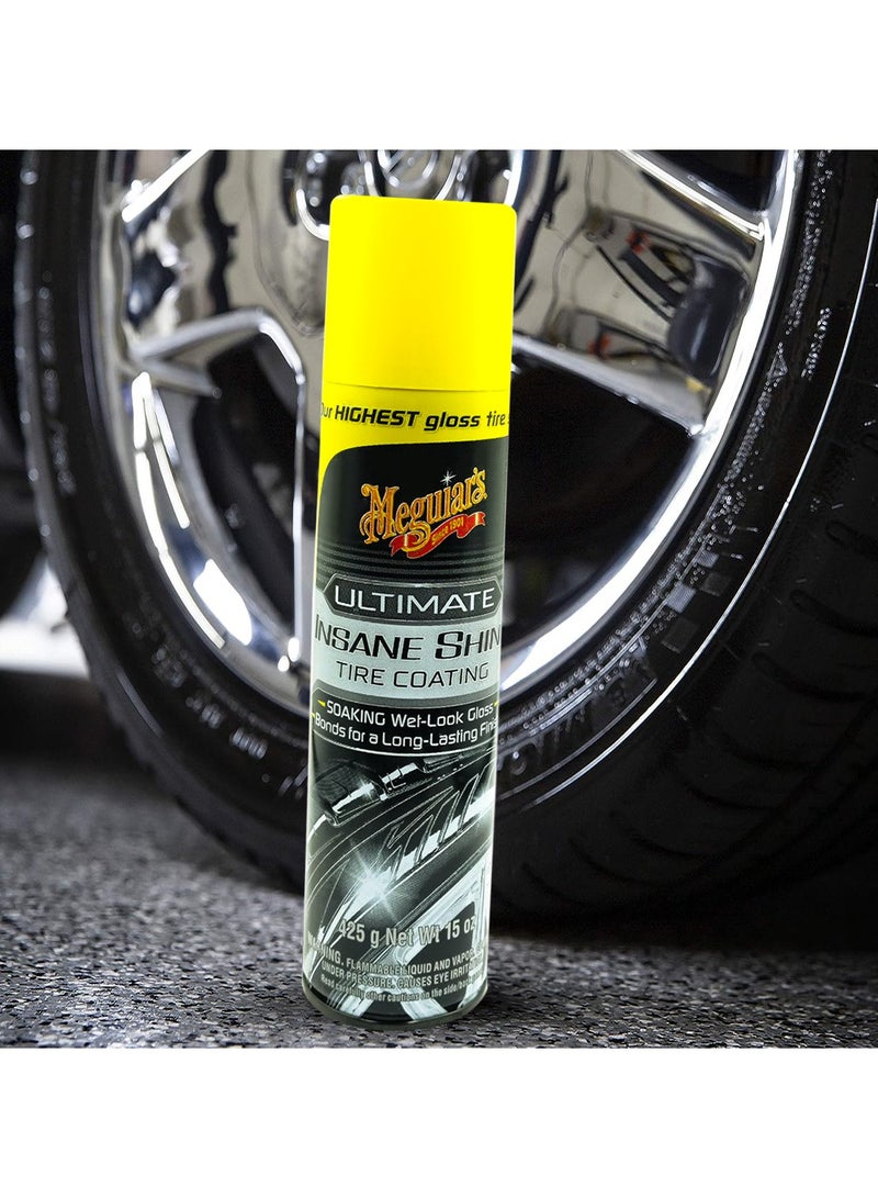 Meguiar's Ultimate Insane Shine Tire Coating Spray 425g High Gloss Lasting - Image 4