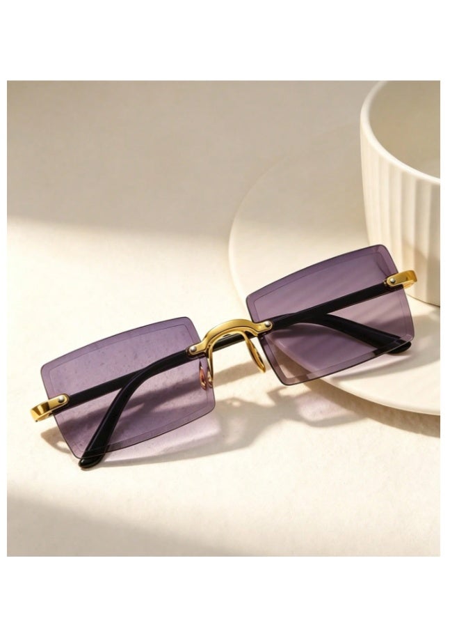 GAS Rectangular rimless gradient sunglasses (please select a color) - Image 4