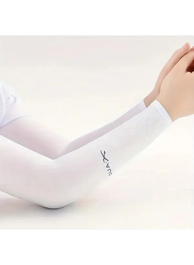 SPF 50 أكمام تبريد رمادية قابلة للتنفس لامتصاص الرطوبة للجولف وركوب الدراجات والجري - Image 3