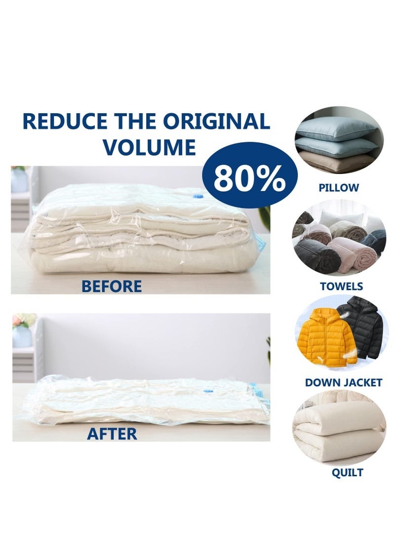 Bukela Vacuum Bag Vacuum Storage Bags - Space Saver Vacuum Storage Bags Reusable Clothes Storage Bags Vacuum Seal Bags for Clothing Comforters Blankets Bedding (2 Medium/2 Large/2 Jumbo) - Image 3