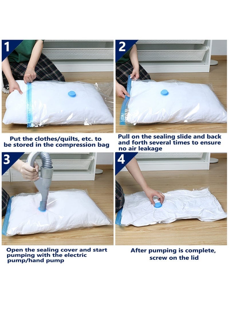 Bukela Vacuum Bag Vacuum Storage Bags - Space Saver Vacuum Storage Bags Reusable Clothes Storage Bags Vacuum Seal Bags for Clothing Comforters Blankets Bedding (2 Medium/2 Large/2 Jumbo) - Image 5