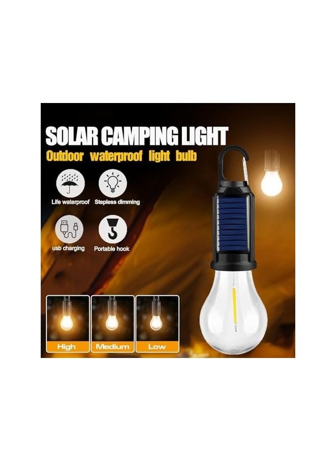 erorex LED Camping Lantern, Portable Solar Light Bulb with 3 Lighting Modes, Battery Powered Emergency Lantern for Power Outages, Camping, Hiking & Indoor Use, 2 Pack  - Image 3