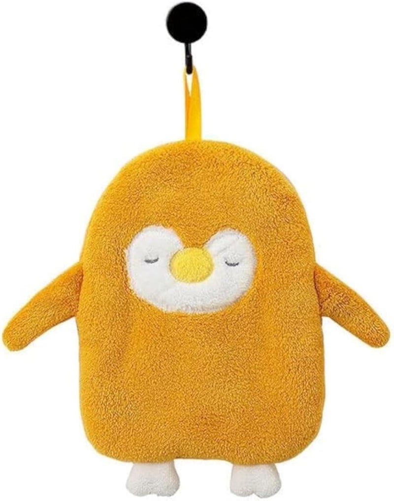 Adorable Chick Shape Microfiber Hand Towel â€“ Quick Dry Soft Cloth with Hanging Loop â€“ Ideal for Kitchen, Bathroom, Dishes, and Hand Drying â€“ Reusable & Easy to Clean (Yellow (one piece))