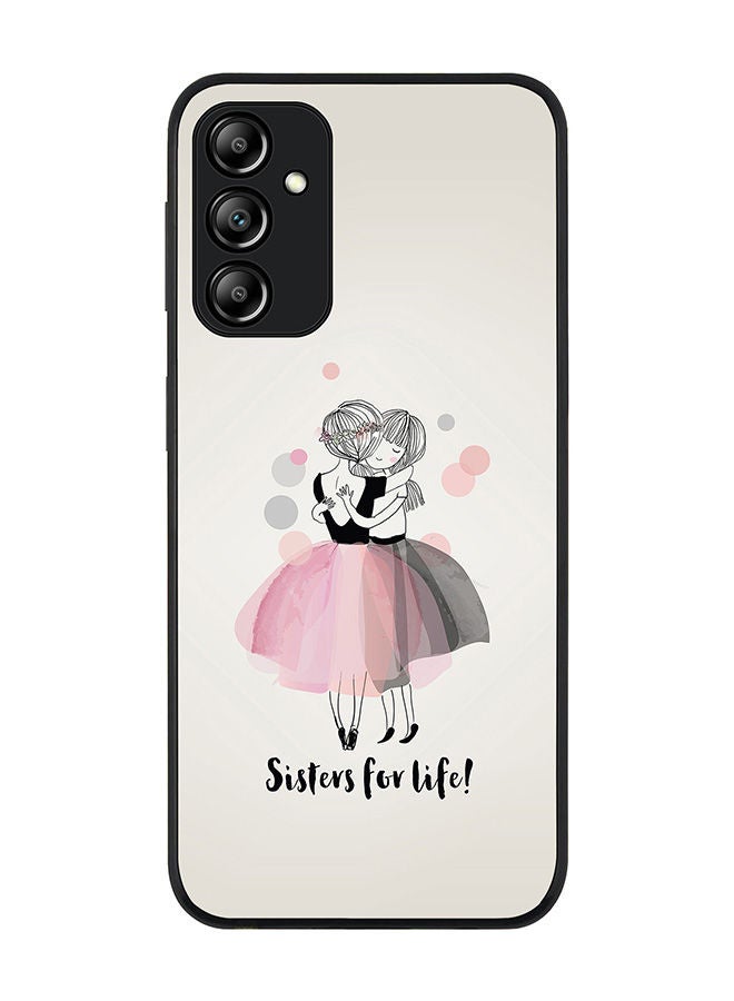 Stylizedd Rugged Black edge case for Samsung Galaxy A24 4G Slim fit Soft Case Flexible Rubber Edges Anti Drop TPU Gel Thin Cover - Sisters for Life! - Image 1