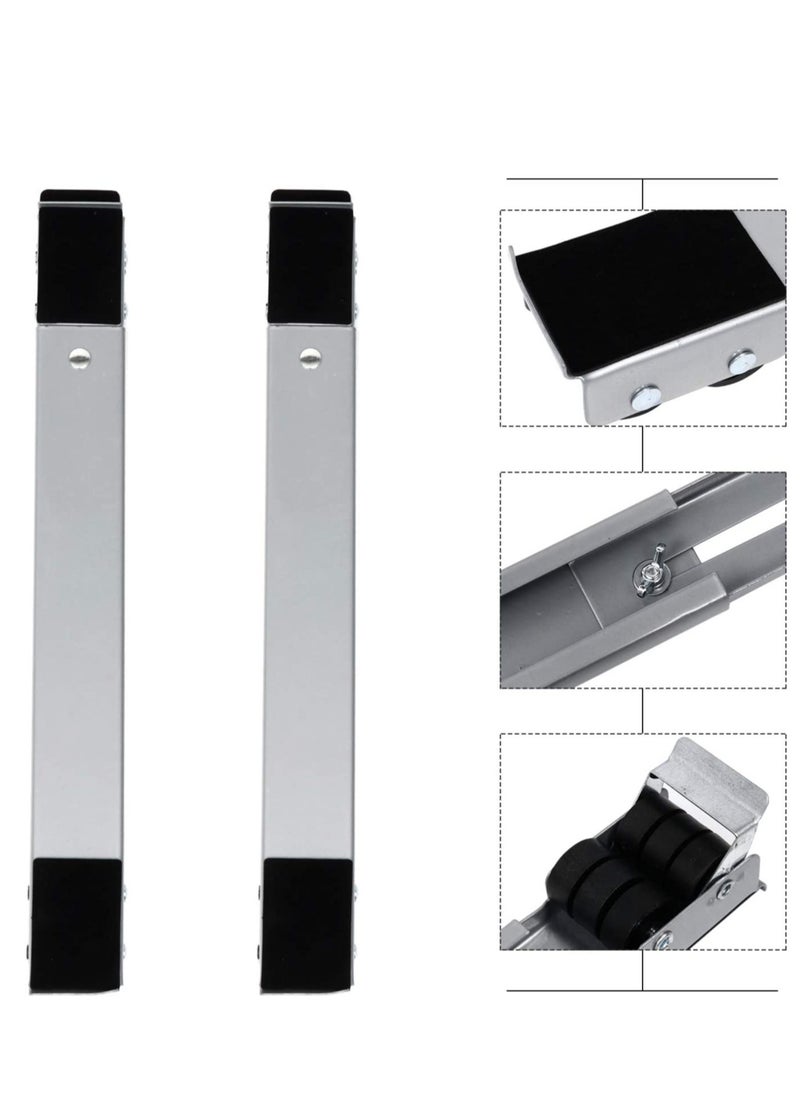 Washing Machine Stand with Wheels Adjustable Roller Base Mobile Roller Refrigerator Base Moving Cart for Dryer Fridge Furniture