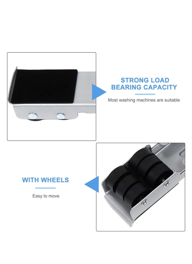 Washing Machine Stand with Wheels Adjustable Roller Base Mobile Roller Refrigerator Base Moving Cart for Dryer Fridge Furniture