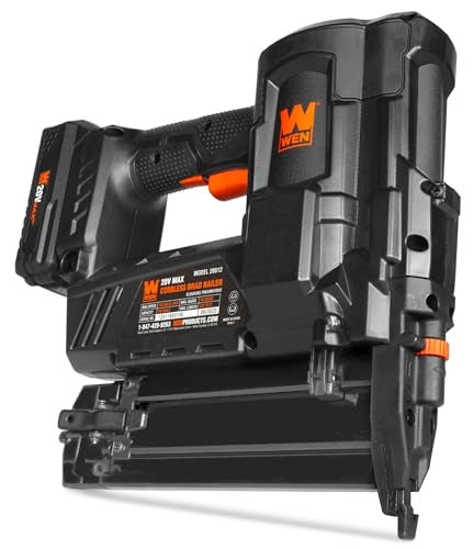 WEN 20V Max Cordless 18-Gauge Brad Nailer with 2.0Ah Battery and Charger (20512) - Image 2