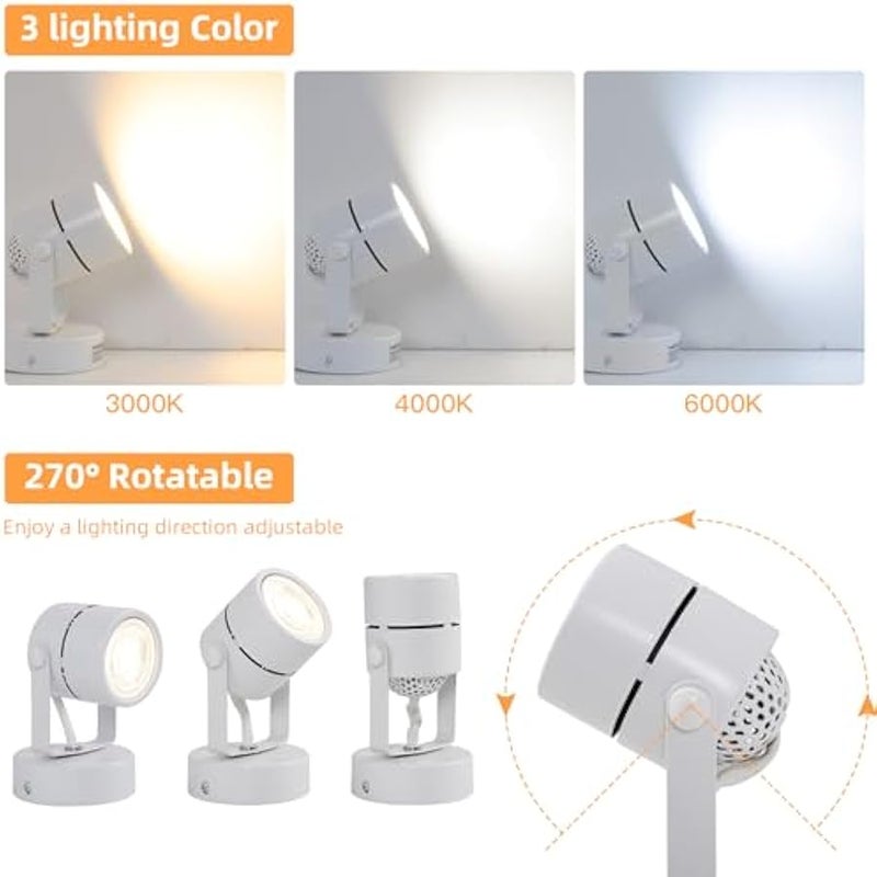 V.Nice 2pcs Surface Mounted GU10 LED Spotlight – 270° Rotatable Ceiling Spot Light Fixture, Black Aluminium Housing for Indoor Wall or Ceiling Lighting, Adjustable Beam Direction (Bulb Not Included) - Image 5