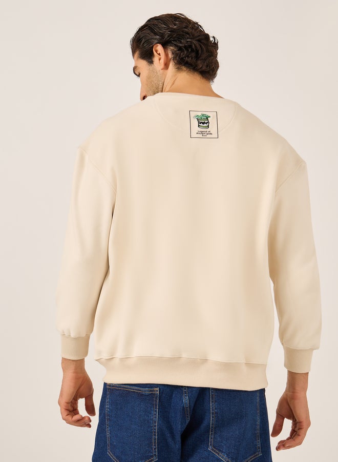 Fort Collins Fort Collins Embroidered Round Neck Oversized Sweatshirt  - Image 5