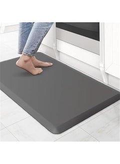 HOOKOR Thick Kitchen Mats for Floor, Kitchen Rug for Standing Desk, Non-Slip, Thicker, Stain Resistant, Waterproof, Comfort Anti Fatigue Floor Mat for Home, Kitchen, Office (Grey, 50 * 80CM)  - Image 1