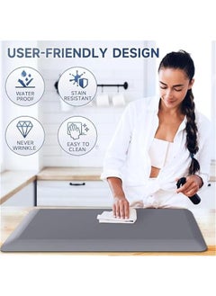 HOOKOR Thick Kitchen Mats for Floor, Kitchen Rug for Standing Desk, Non-Slip, Thicker, Stain Resistant, Waterproof, Comfort Anti Fatigue Floor Mat for Home, Kitchen, Office (Grey, 50 * 80CM)  - Image 4