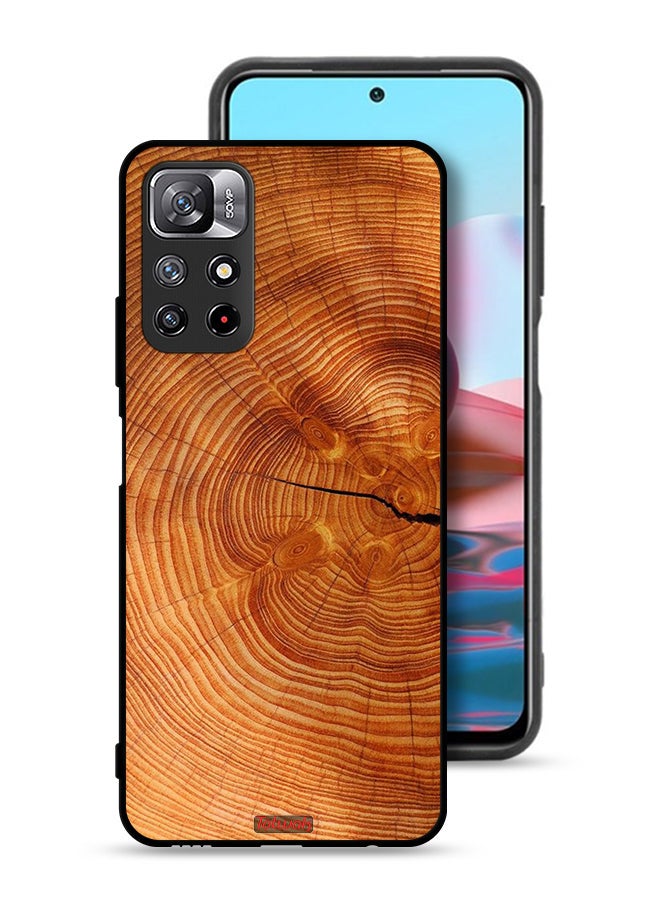 Tolwak Xiaomi Redmi Note 11S Protective Case Cover Crack Wood - Image 1
