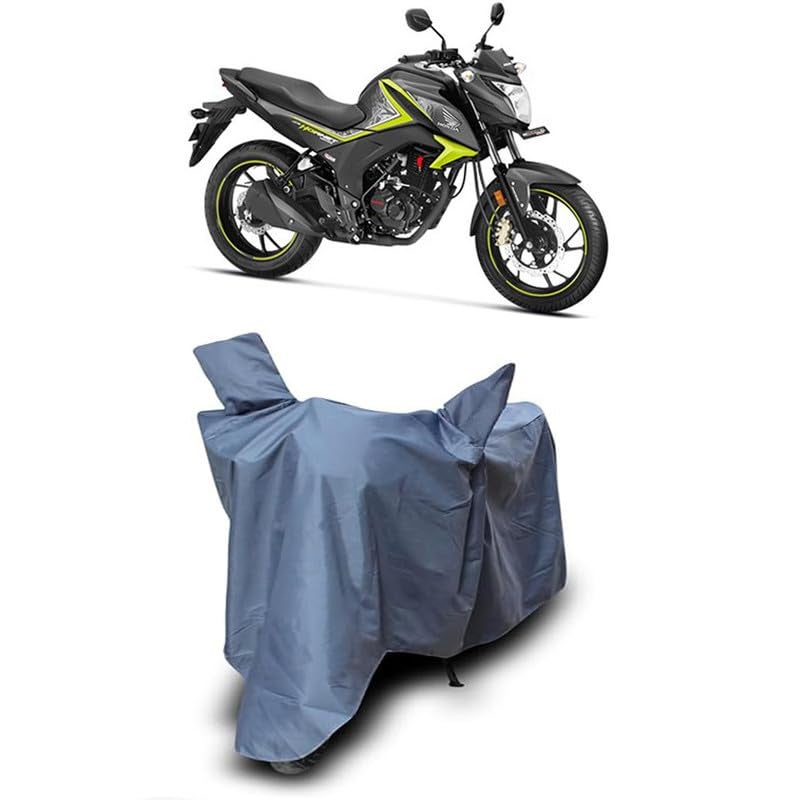 MADAFIYA Waterproof Two Wheeler Cover for Honda CB Hornet Bike All Season Protection Bike Cover for Rain & Sun (Grey) - Image 1