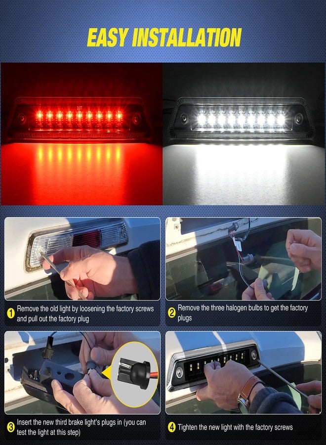 Nilight Third Brake Light Tail High Mount 3rd Stop Cargo Reverse LED Lights Clear Lens Compatible with Ford F150 2009 2010 2011 2012 2013 2014 Pickup Truck Rear Cab Lamp - Image 4