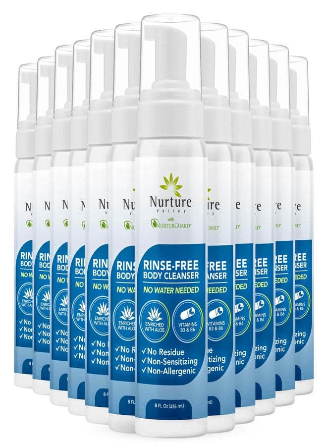 Nurture Valley Nurture Rinse Free Waterless Foaming Cleanser | Women, Camping, Elderly & Hospital Care | Waterless Shower & Bath Wash w/Aloe for Sensitive Dry Skin - Image 1