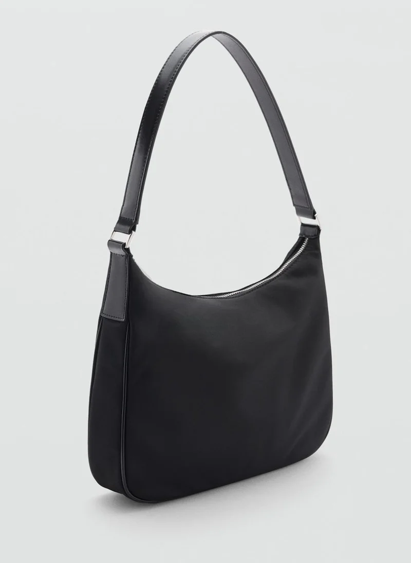 MANGO Medium nylon shoulder bag