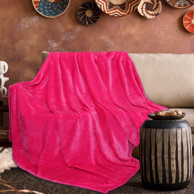WARM BLANKET PINK SOFT FLEECE BLANKETS THROW BLANKETS FOR BED