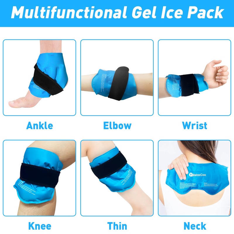 RelaxCoo Ankle Ice Pack Wrap for Swelling, Reusable Gel Ice Pack for Ankle Injuries, Cold Compress Therapy for Foot Pain Relief, Achilles Tendonitis, Plantar Fasciitis, Sprains - Image 4