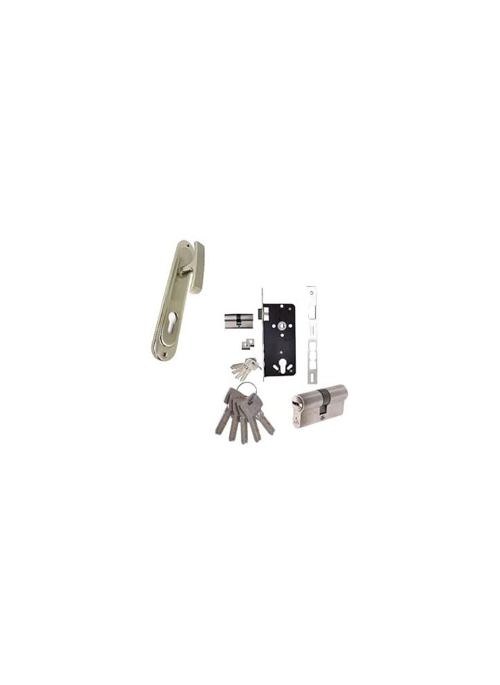 Generic Al-Ahram Computer Apartment Door Lock 5 Keys The Best Used Lock with Silver Cylinder Apartment Door Handle  - Image 1