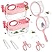 Biubee 2Sets Bug Catcher for Kids Sturdy Kids Bug Catching Kit Gifts with Collector Butterfly Net Tweezer Bugs Habitat Outdoor Explorer Kit for Age 3 4 5 6 7 8 8Pcs Pink - Image 2