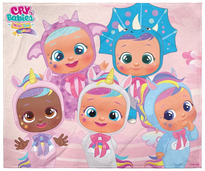 INTIMO Cry Babies Dolls Super Soft and Cuddly Plush Fleece Throw Blanket - Image 1