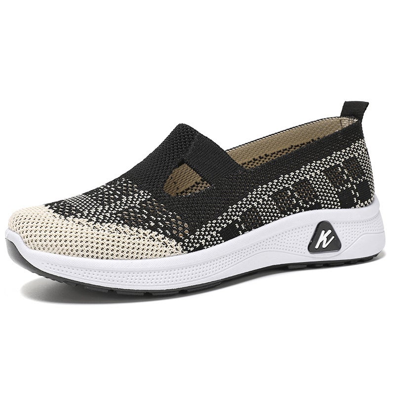 Summer New Womens Breathable Slip-Ons Casual Beijing Cloth Shoes G-YX8 black