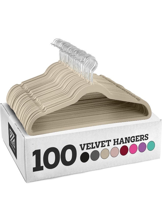 ZOBER Non-Slip Velvet Hangers - Suit Hangers Ultra Thin Space Saving 360 Degree Swivel Hook Strong And Durable Clothes Hangers Hold Up-To 10 Lbs - Image 2