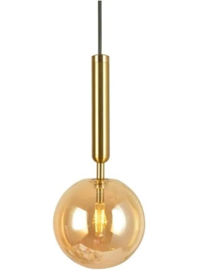 Generic Ceiling Light 1-light Nordic Glass Ball Hanging Light Aluminum Metal Ceiling Pendant Lamp Modern Simplicity Illumination Suspension Light For Bar Cafe Restaurant Living Room Bedroom Chandelier G4  - Image 2